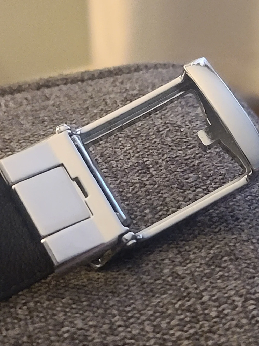 Valentino Silver Textured Buckle Kids Belt